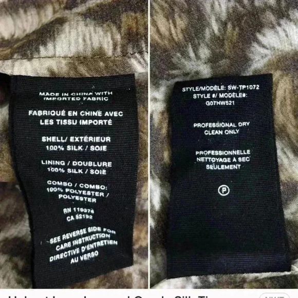 NWT Helmut Lang Silk Leopard Overlay Top sz L - Picture 5 of 5